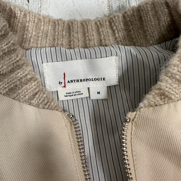 By Anthropologie Mixed-Media Wool & Cotton Jacket – Women’s Medium – MSRP $168 - Picture 3 of 10